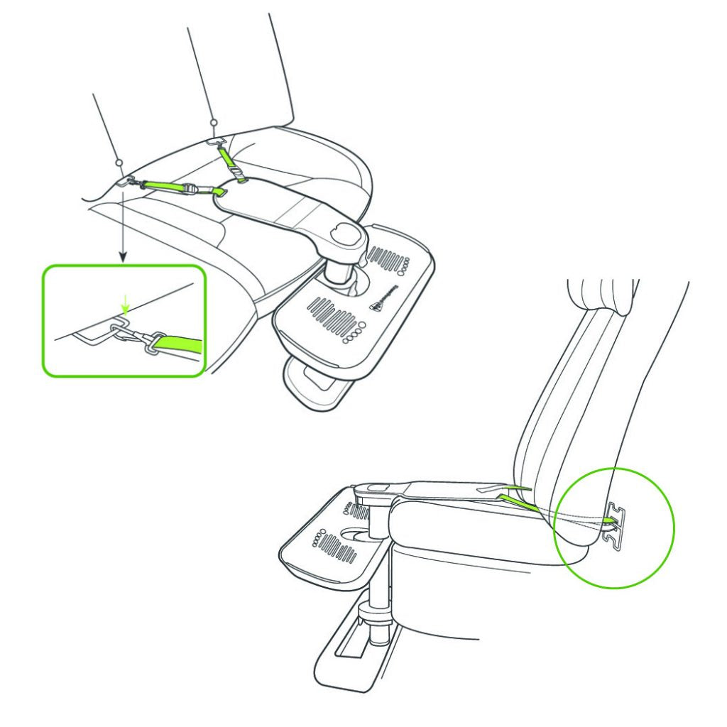 KneeGuardKids4 Reposapies para silla de coche