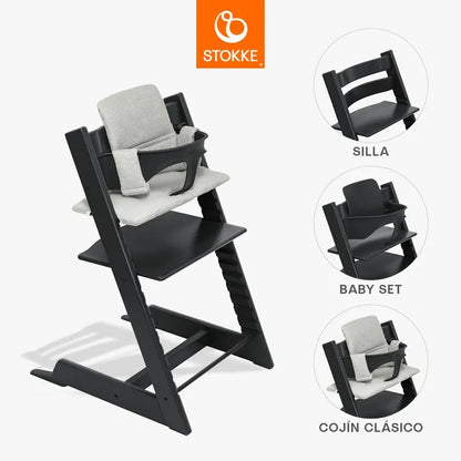PACK AHORRO | Stokke Tripp Trapp con Baby Set y cojín