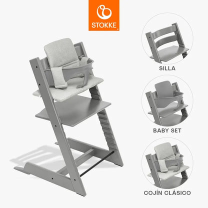 PACK AHORRO | Stokke Tripp Trapp con Baby Set y cojín