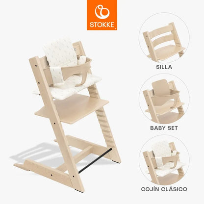 PACK AHORRO | Stokke Tripp Trapp con Baby Set y cojín