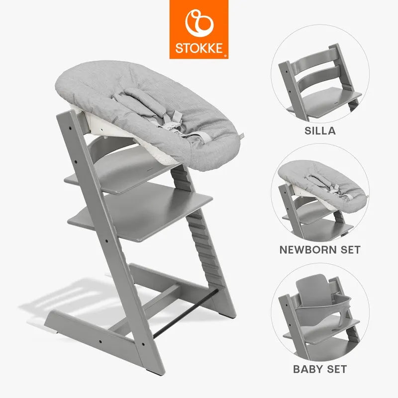 Baby Set Trona Stokke Gris Baby Set De La Silla Para Comer Stokke