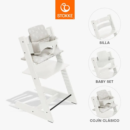 PACK AHORRO | Stokke Tripp Trapp con Baby Set y cojín