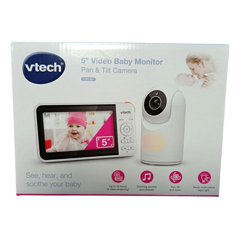 VTech Cámara de Seguridad con monitor 5" y Cámara orientable